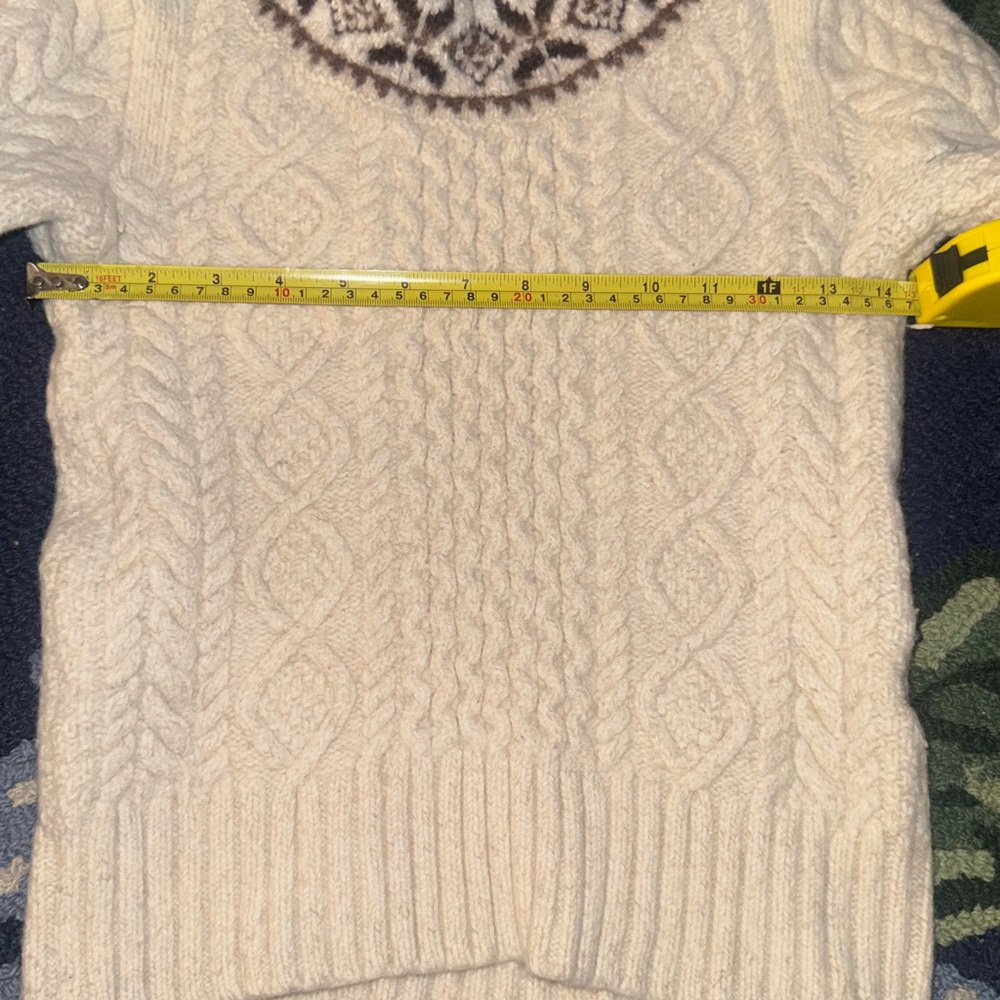 Polo Ralph Lauren Nordic Fair Isle Cream and Brown Knit Sweater - Picture 11 of 11